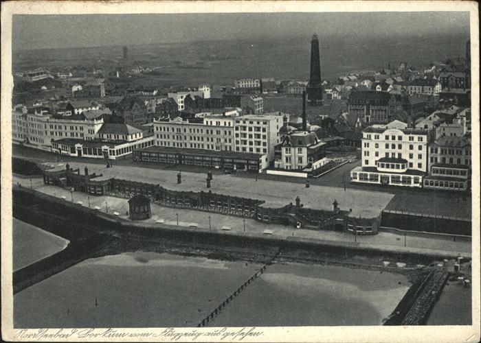 BORKUM Nordseebad Niedersachsen Teilansicht Fliegeraufnahme