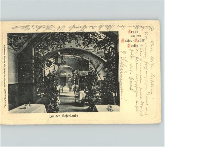 BERLIN  CITY Gasthaus Kaiser Keller In der Rosenlaube