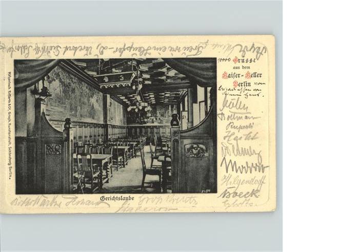 BERLIN  CITY Gasthaus Kaiser Keller Gerichtslaube