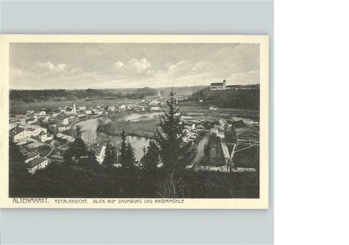 Altenmarkt Alz Blick auf Baumburg und Angermühle