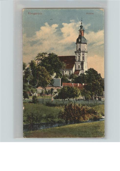 Koenigsbrueck Hauptkirche Partie an der Pulsnitz