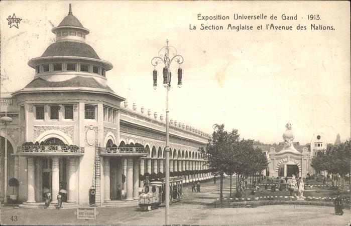 Exposition Universelle Gand 1913 Section Anglaise l'Avenue des Nations