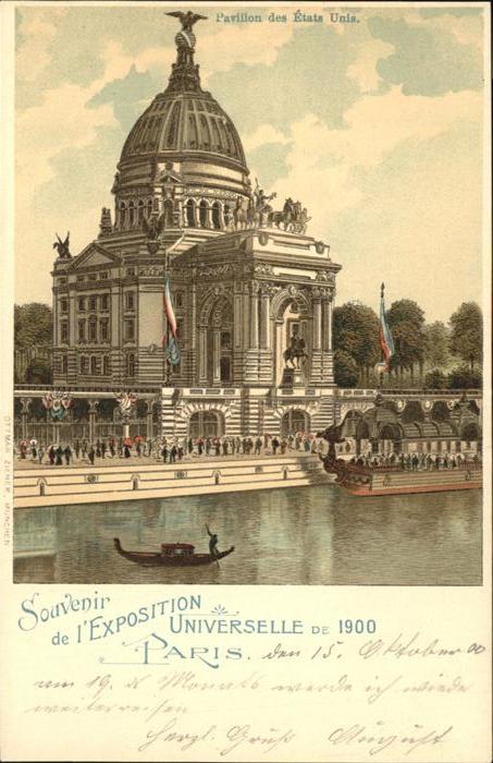 Exposition Universelle Paris 1900 Pavillon des Etate Unis