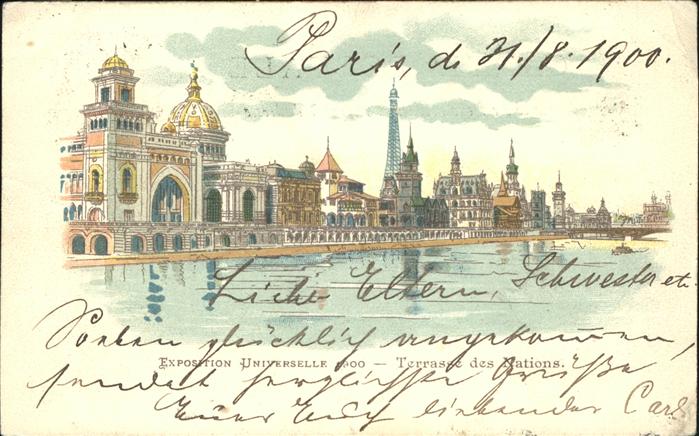 Exposition Universelle Paris 1900 Terrasse des Nations