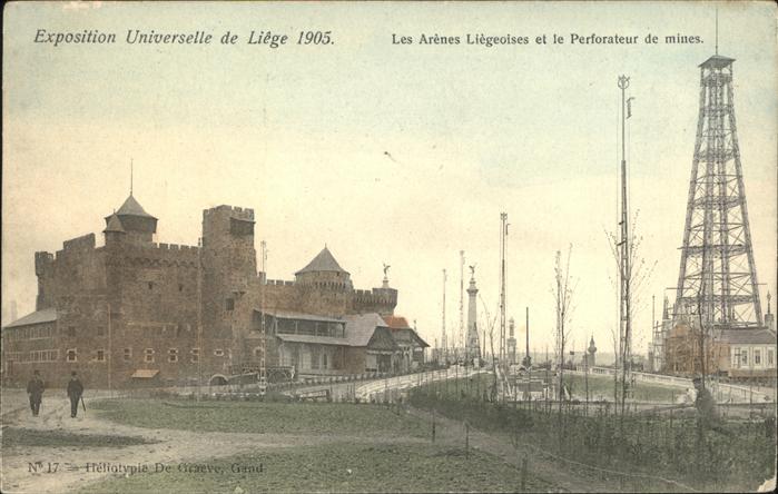Exposition Universelle Liege 1905 Arenes Liegeoises Perforateur de mines