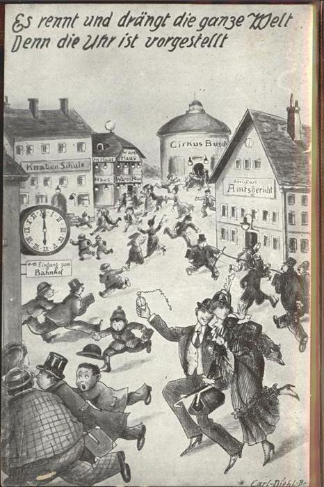 Uhren Künstlerkarte Nr. 939 Carl Diehl