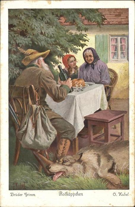 Maerchen Sagen Rotkäppchen Künstlerkarte O. Kubel Nr.