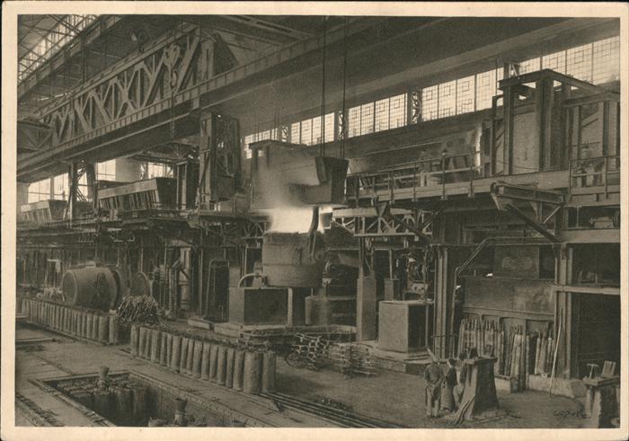 Essen Ruhr Martinwerk VII Abstich eines Ofens