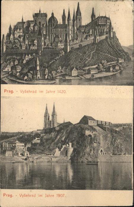 Prag Prahy Prague Vysehrad Prager Hochburg im Jahre 1420