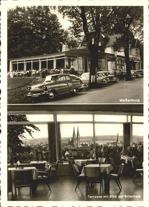 Billerbeck Westfalen Luftkurhaus Weissenburg Terrasse Kirche