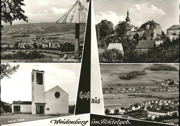 Weidenberg Gesamtansicht Oberer Markt Kirche Siedl