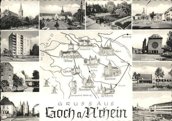 Goch Kirche Hochhaus Nierspartie Steintor Ma