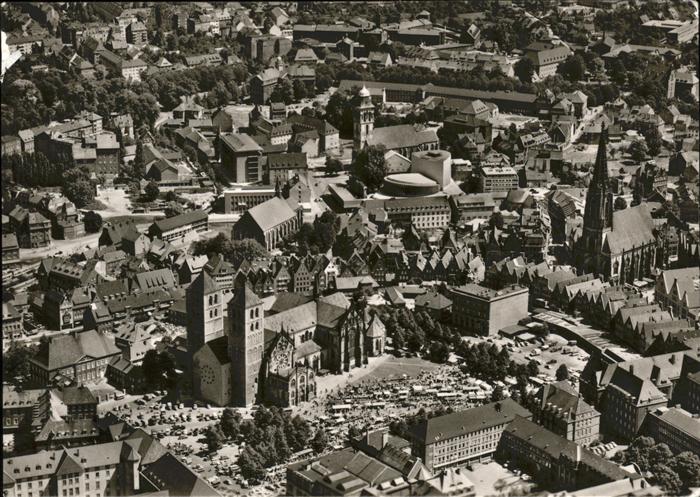 Muenster Westfalen Altstadt Fliegeraufnahme