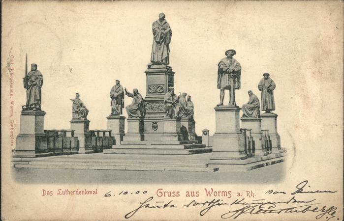 Worms Lutherdenkmal Reliefkarte