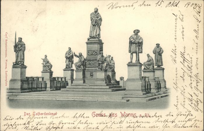 Worms Lutherdenkmal Reliefkarte