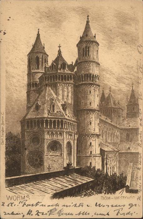 Worms Dom Künstlerkarte