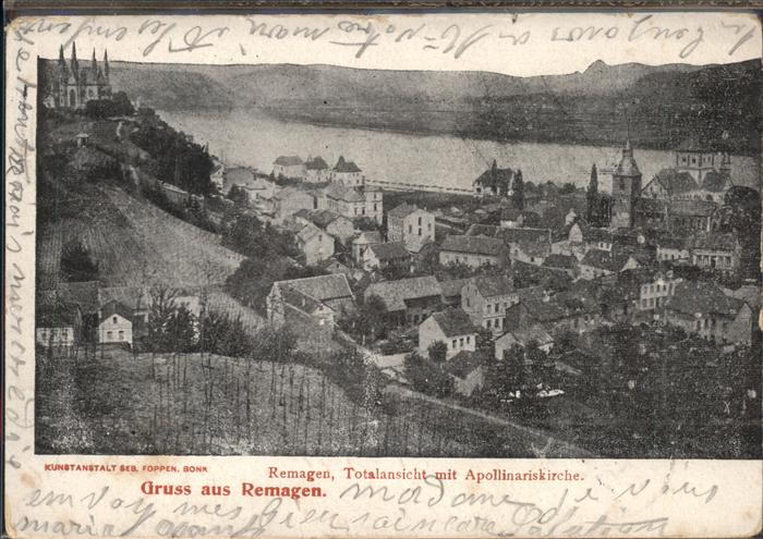 REMAGEN Rheinland-Pfalz Panorama Apollinariskirche