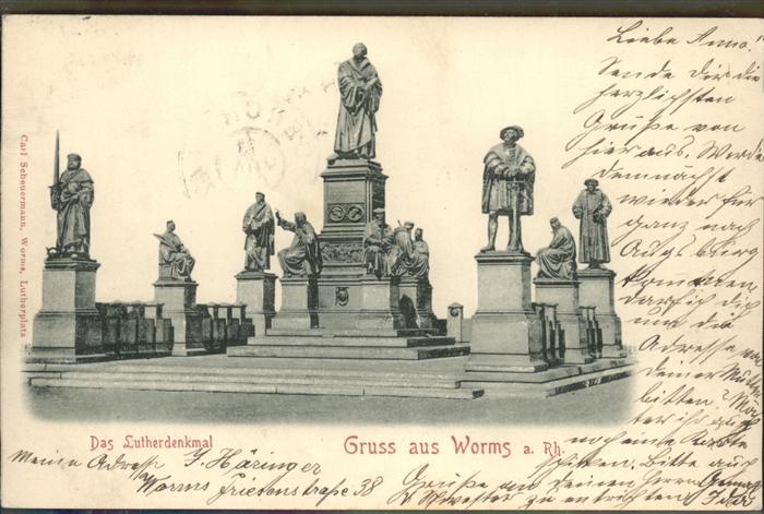 Worms Lutherdenkmal Reliefkarte