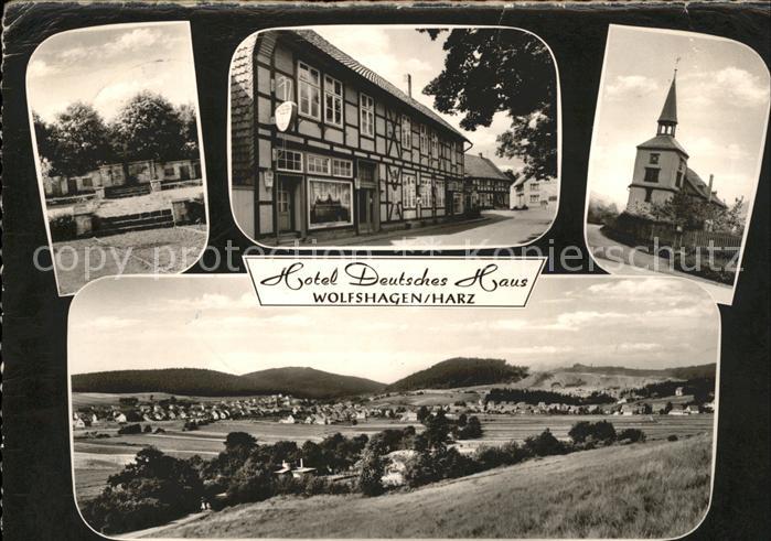 Wolfshagen Harz Hotel Deutsches Haus Kirche Panorama