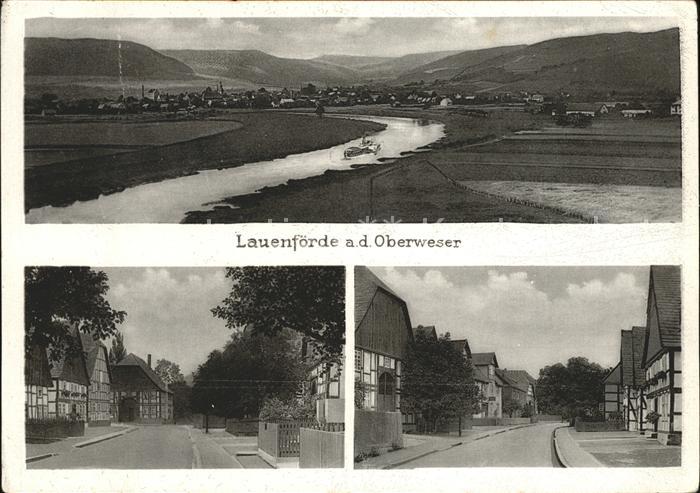 Lauenfoerde Weserpanorama Teilansichten