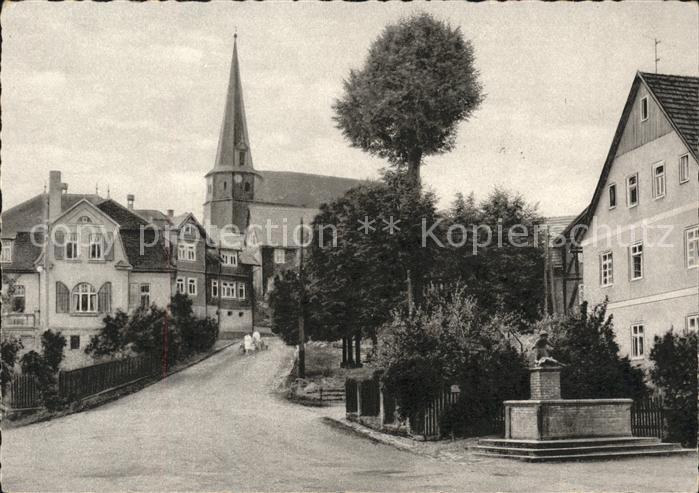 Effelder-Rauenstein Strassenpartie Brunnen Kirche