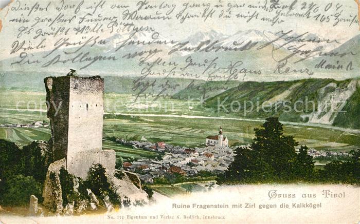 Zirl Ruine Fragenstein Kalkkoegel