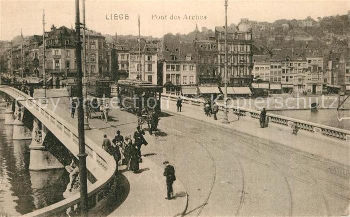 Liege Luettich Pont des Arches Strassenbahn