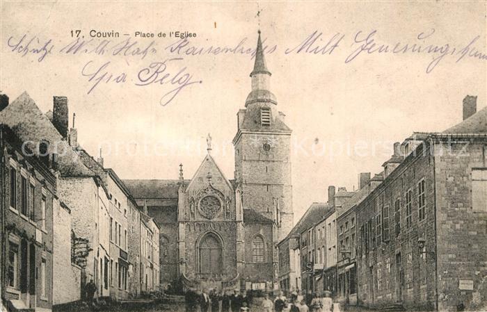 Couvin Kirche Platz Teilansicht
