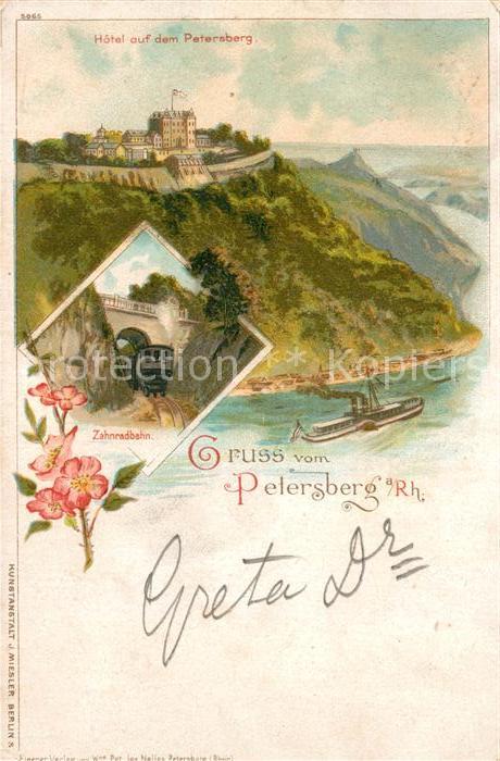Petersberg Koenigswinter Rhein Zahnradbahn Hotel