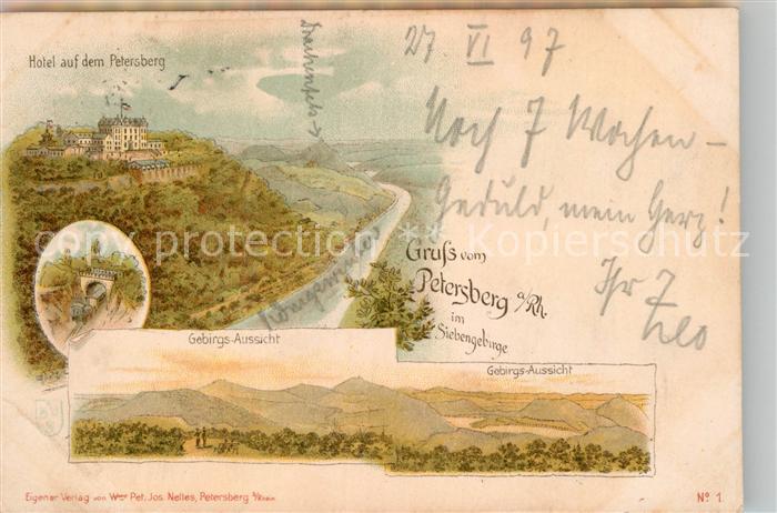 Petersberg Koenigswinter Burg Hotel Blick Institut Gebierge