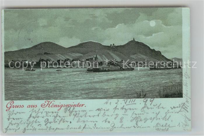 Koenigswinter Rheinblick Drachenfels