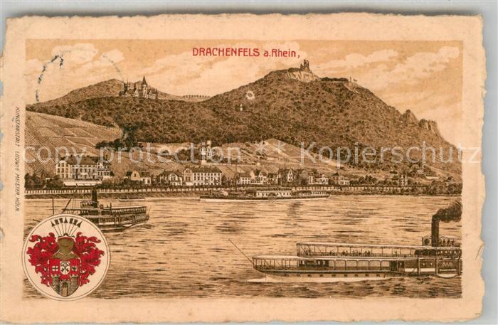 Koenigswinter Drachenfels Rhein Personendampfer