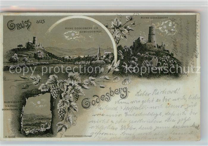 Godesberg Bad Ruine Blick von der Ruine