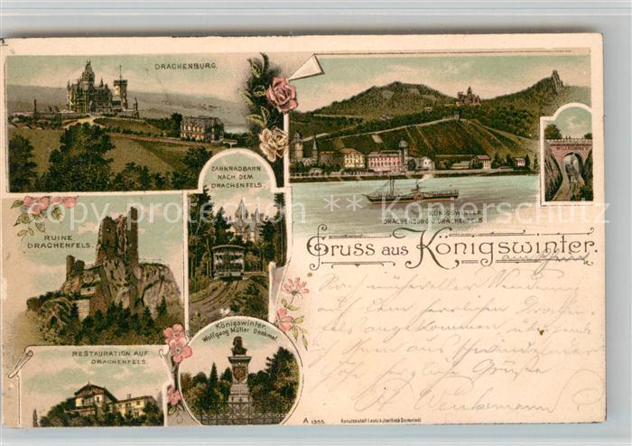 Koenigswinter Drachenburg Ruine Drachenfels Zahnradbahn Denkmal