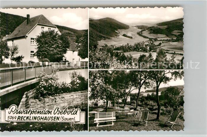 Recklinghausen Sundern Privatpension Osebold Teilansicht Garten