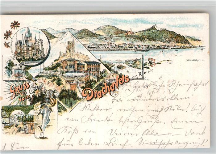 Koenigswinter Drachenfels Ruine Teilansicht Plateau