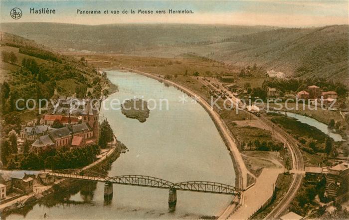 Hastiere Meuse Panorama Bruecke Kirche