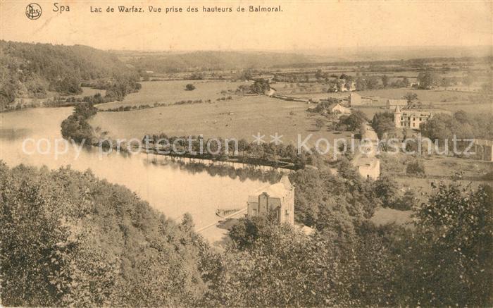 Spa Liege Lac de Warfa Vue prise des hauteurs de Balmoral
