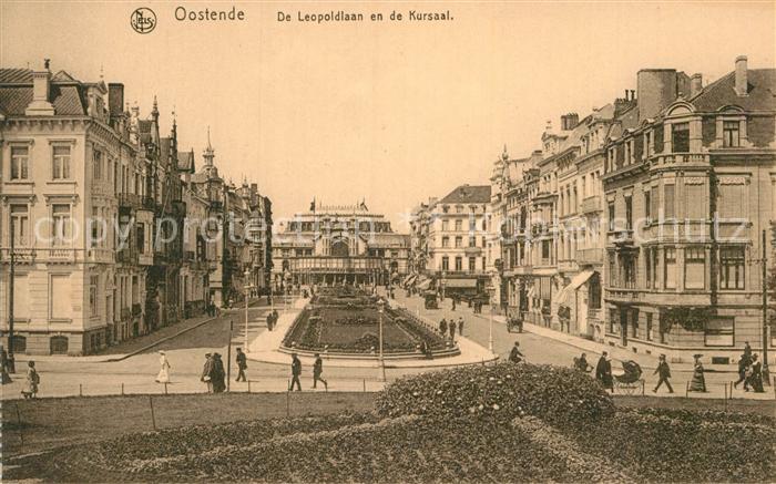 Oostende Ostende De Leopoldlaan en de Kursaal