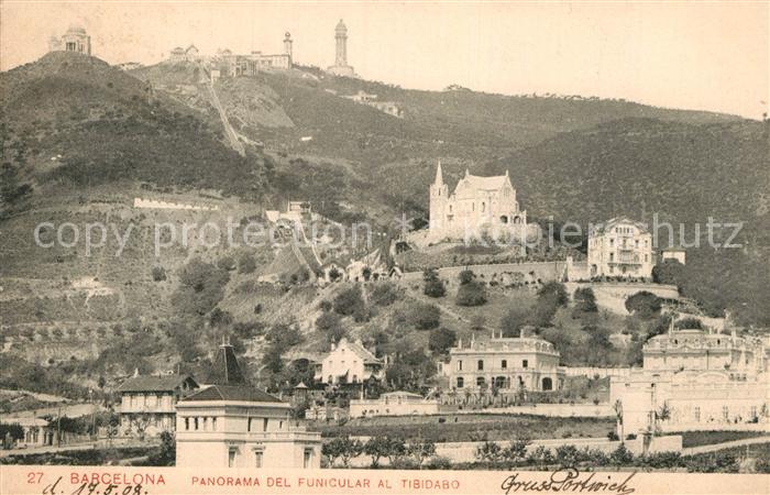 Barcelona Cataluna Panorama del Funicuar al Tibidabo