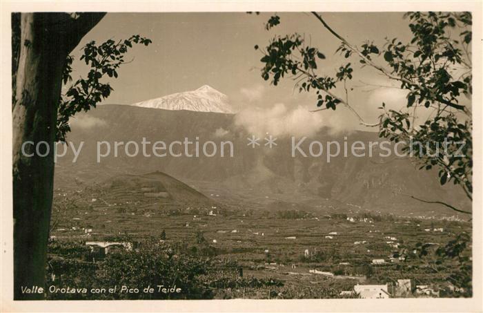 Orotava Tenerife Valle Orotava con el Pico de Teide