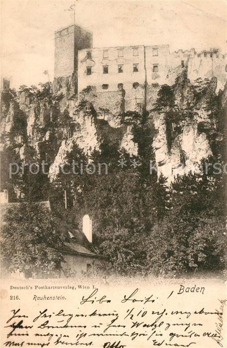 Baden Wien Burg Rauhenstein