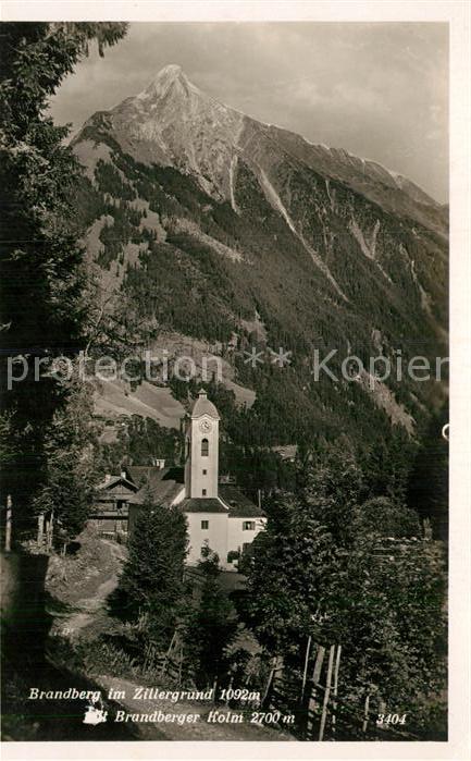 Brandberg Tirol mit Kirche und Brandberger Kolm