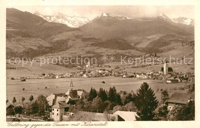 Groebming Steiermark mit Kuranstalt und Tauern