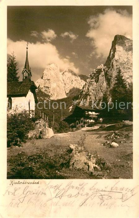 Hinterbaerenbad Dorfmotiv mit Kirche