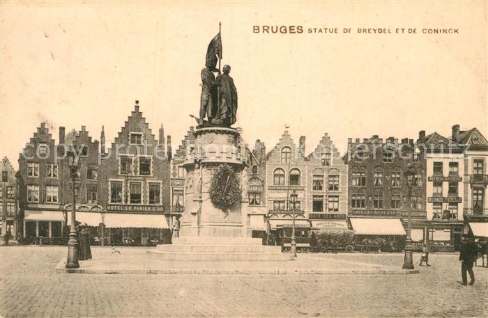 Bruges BRUGGE Belgie Statue de Breydel et de Coninck
