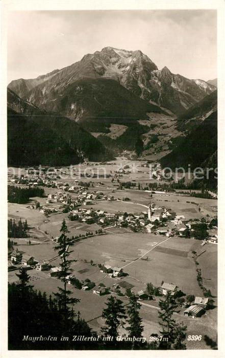 Mayrhofen Zillertal Panorama Gruenberg