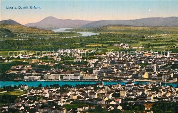Linz Donau Panorama mit Urfahr