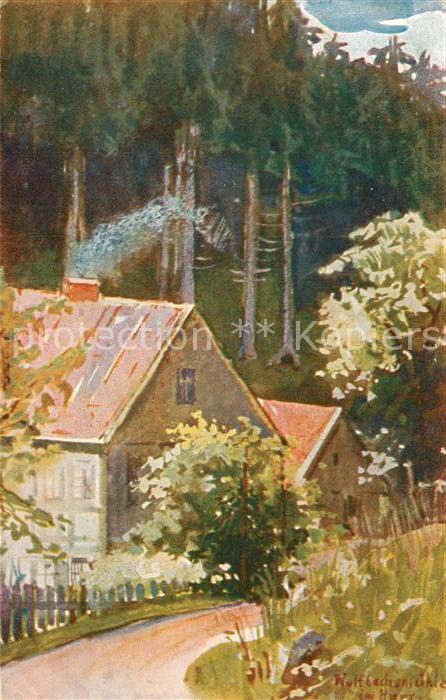 Braunlage Harz Wolfbachsmuehle Kuenstlerkarte