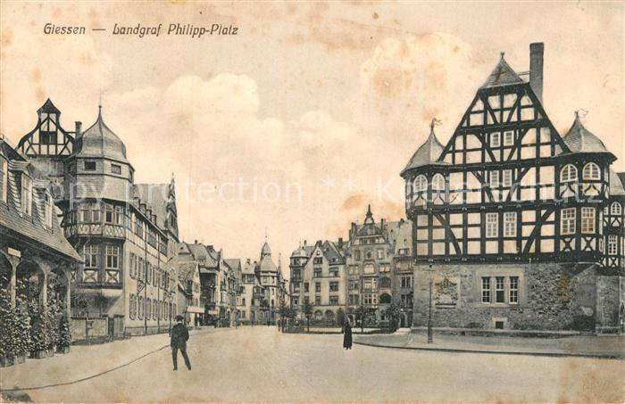 Giessen Lahn Landgraf Philipp Platz Fachwerkhaeuser